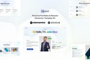 Talent – Personal Portfolios & Resume Elementor Template Kit