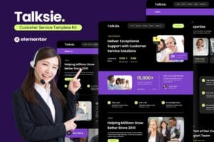 Talksie – Customer Service Website Elementor Template Kit