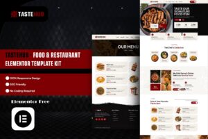 Tastehub – Food & Restaurant Elementor Template Kit