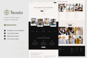 Teozio – Garment & Textile Industry Elementor Template Kit