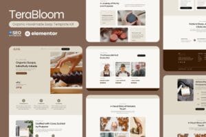TerraBloom – Organic Handmade Soap Elementor Template Kit
