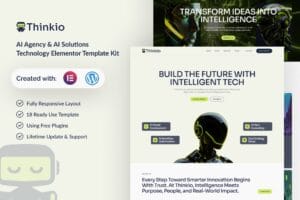 Thinkio – AI Agency & AI Solutions Technology Elementor Template Kit