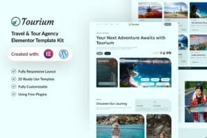 Tourium – Travel & Tour Agency Elementor Template Kit