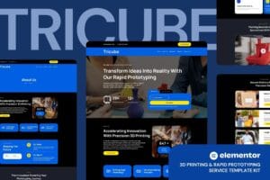 Tricube – 3D Printing & Rapid Prototyping Services Elementor Template Kits