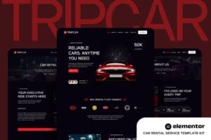 Tripcar – Car Rental Service Website Elementor Template Kit
