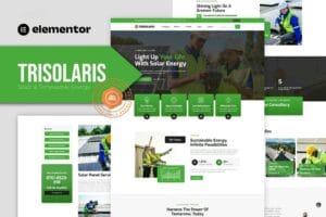 Trisolaris – Solar & Renewable Energy Elementor Template Kit