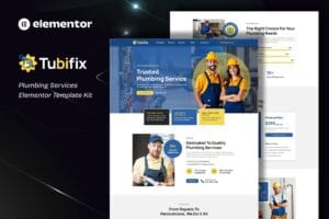 Tubifix – Plumbing Services Elementor Template Kit