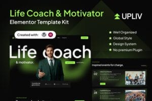 Upliv – Life Coach & Motivator Elementor Template Kit