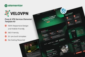 Velovpn – Proxy & VPN Services Elementor Template Kit