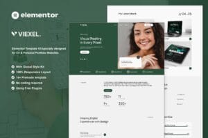 Viexel – CV & Personal Portfolio Elementor Template Kit