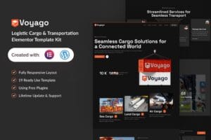 Voyago – Logistic Cargo & Transportation Elementor Template Kit