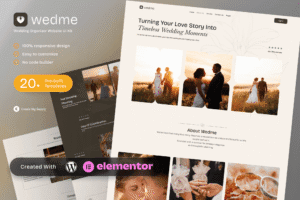 Wedme – Wedding Organizer Elementor Template Kit
