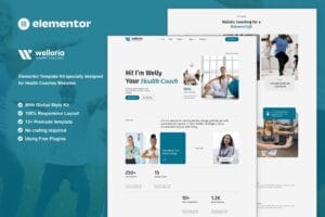Welloria – Health Coaches Elementor Template Kit