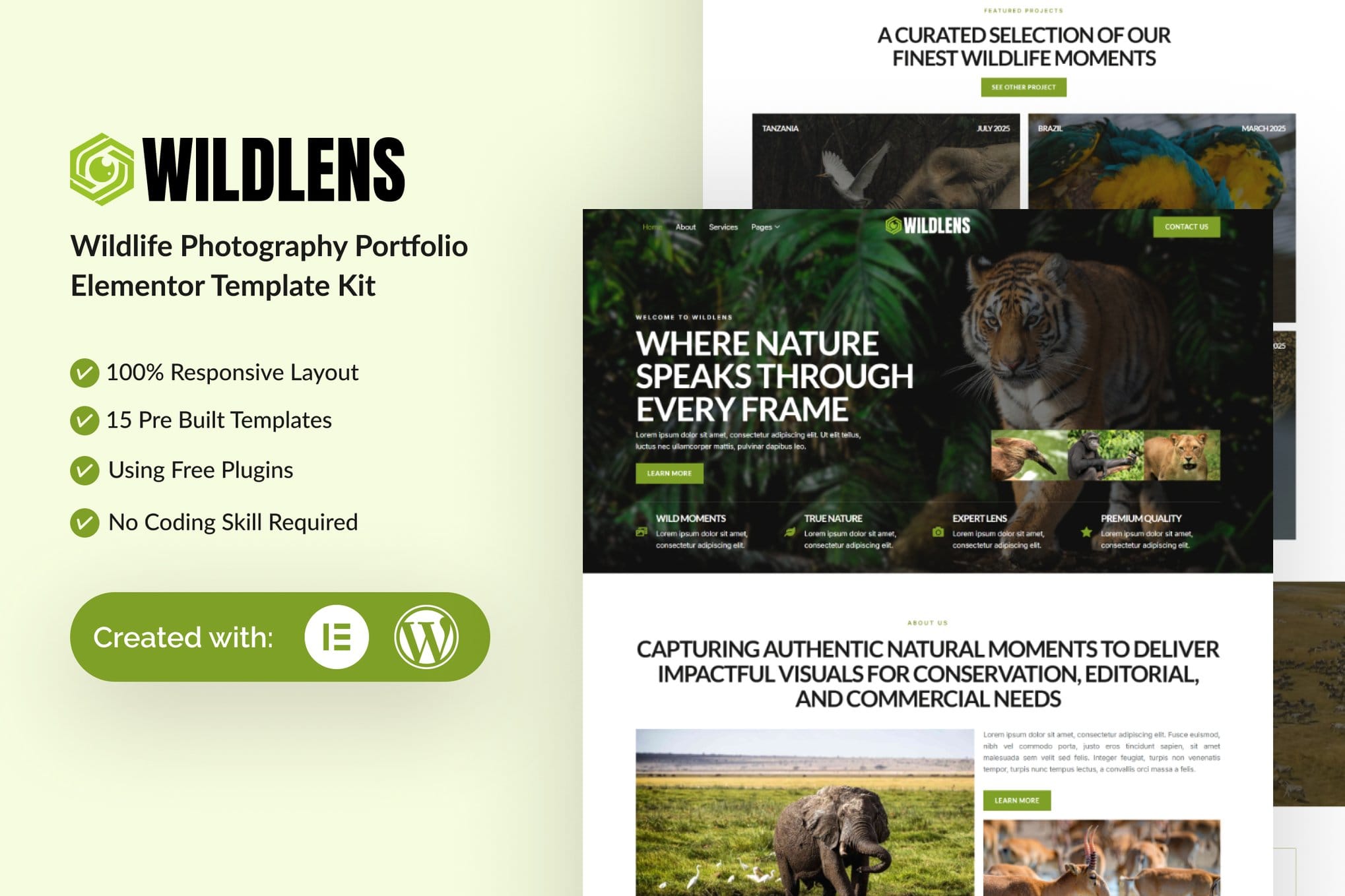 wildlens-wildlife-photography-portfolio-elementor Wildlens – Wildlife Photography Portfolio Elementor Template Kit
