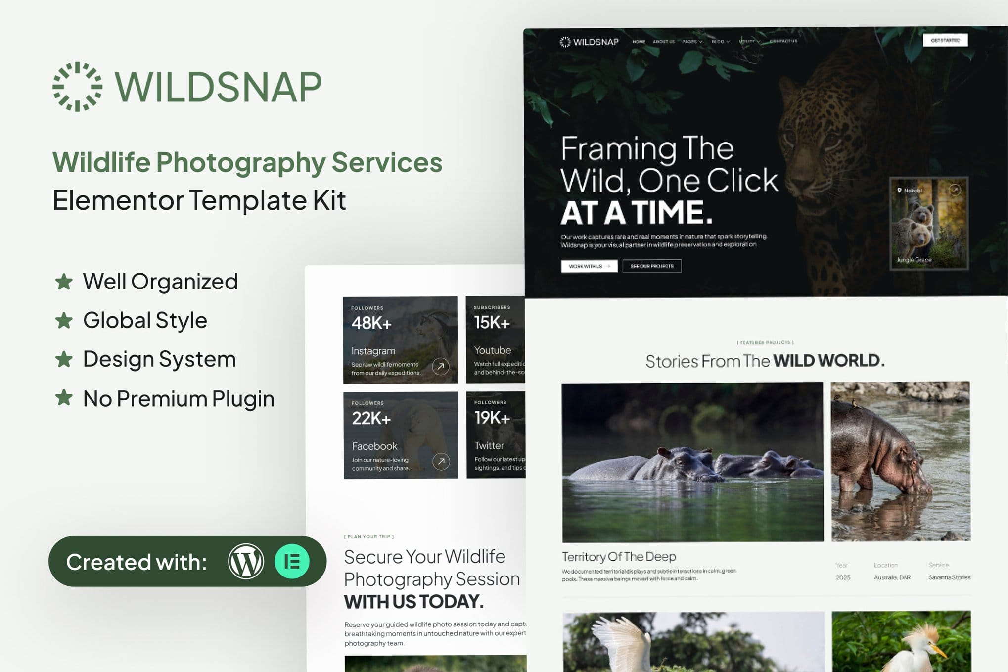 wildsnap-wildlife-photography-services-elementor-t Wildsnap – Wildlife Photography Services Elementor Template Kit