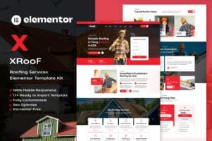 XRoof – Roofing Services Elementor Template Kit