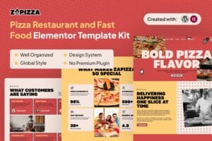 Zapizza – Pizza Restaurant and Fast Food Elementor Template Kit