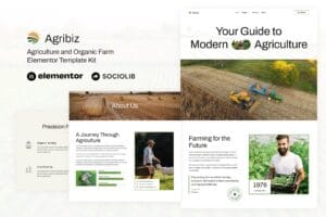 Agribiz – Agriculture & Organic Farm Elementor Template Kit