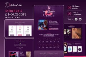 AstralVue – Astrology & Horoscope Elementor Template Kit