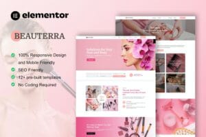 Beauterra – Makeup Artist & Beauty Salon Elementor Pro Template Kit