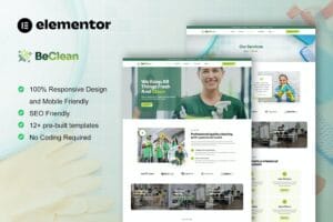 BeClean – Cleaning Service Company Elementor Pro Template Kit