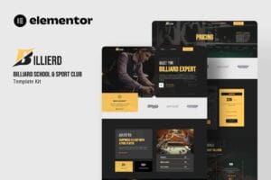 Billierd – Billiard School & Sport Club Elementor Template Kit