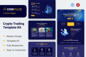 Coinpulse – Crypto Currency & Trading Elementor Template Kit