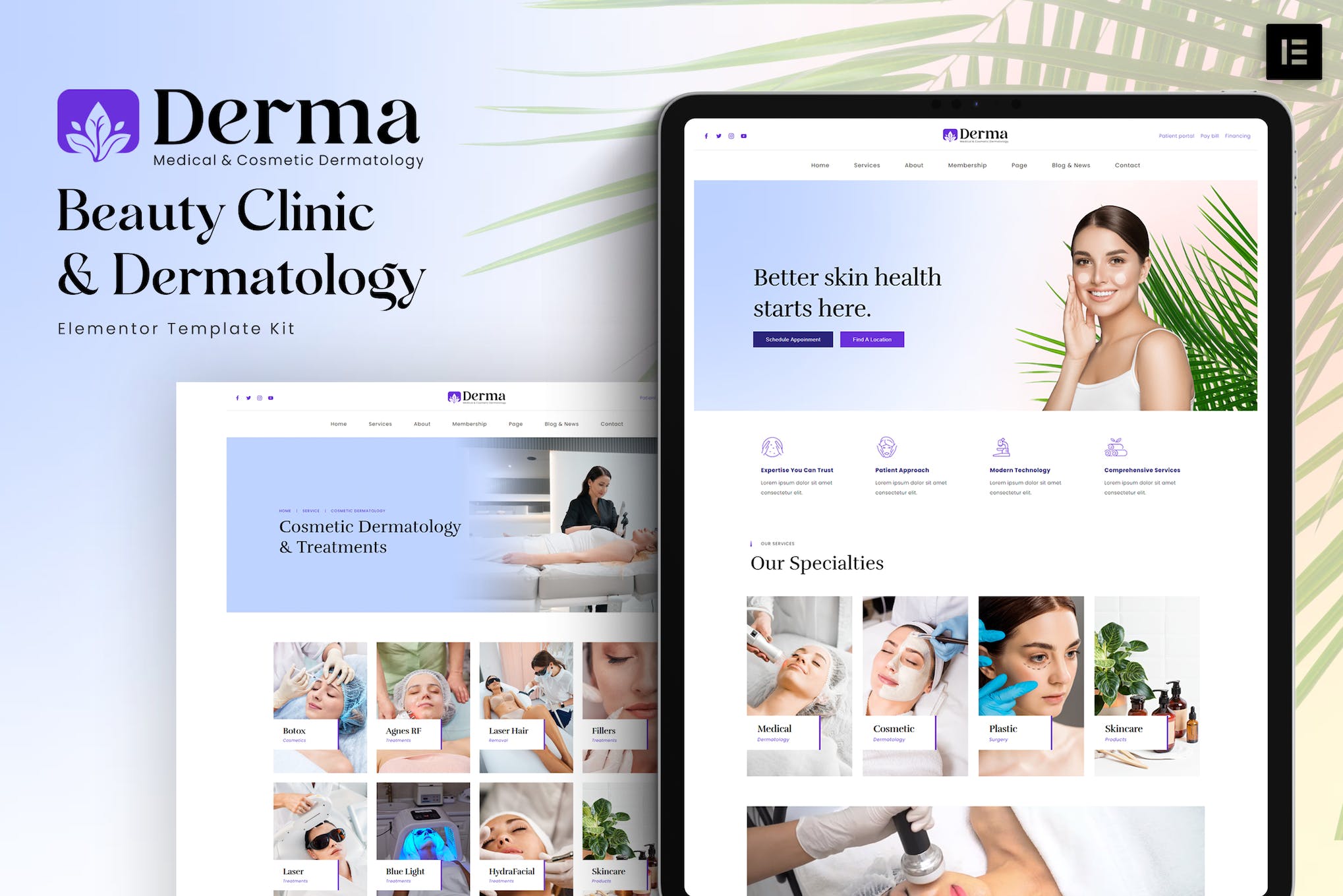 derma-beauty-clinic-dermatology-elementor-template Derma – Beauty Clinic & Dermatology Elementor Template Kit