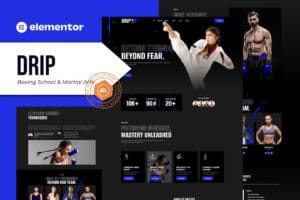 Drip – Boxing School & Martial Arts Elementor Template Kit