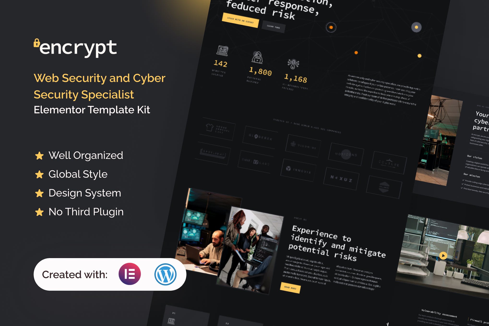 encrypt-cyber-security-specialist-elementor-pro-te Encrypt – Cyber Security Specialist Elementor Pro Template Kit
