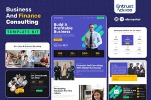 Entrust Advice – Business & Finance Consulting Elementor Template Kit