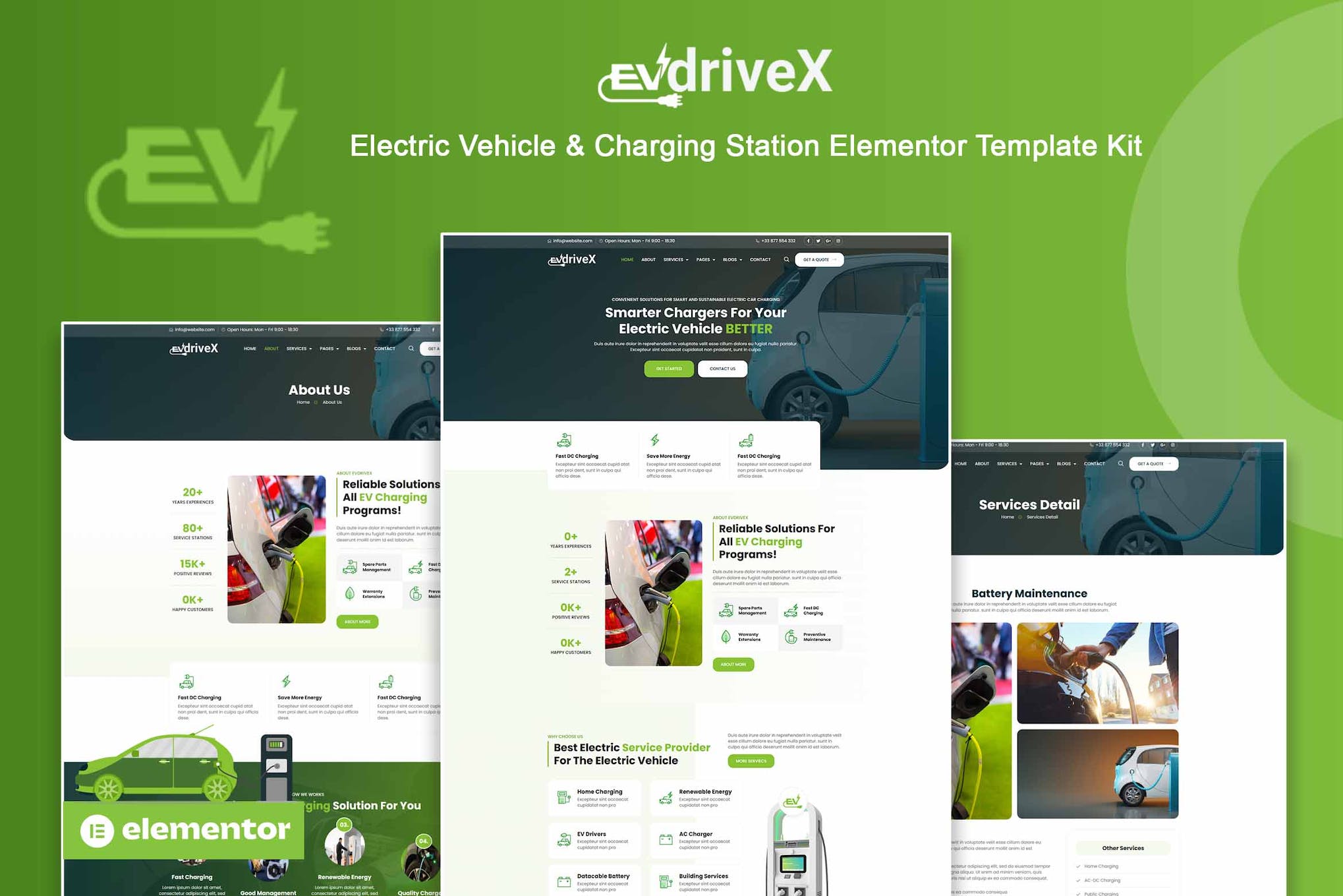evdrivex-electric-vehicle-charging-station-element EVdriveX – Electric Vehicle & Charging Station Elementor Template Kit
