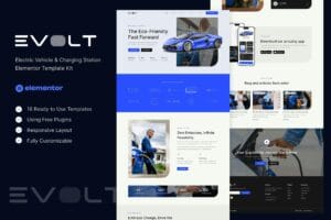 Evolt – Electric Vehicle & Charging Station Elementor Template Kit