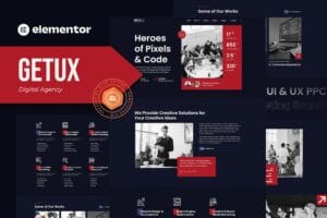 Getux – Modern Digital Agency Elementor Template Kit