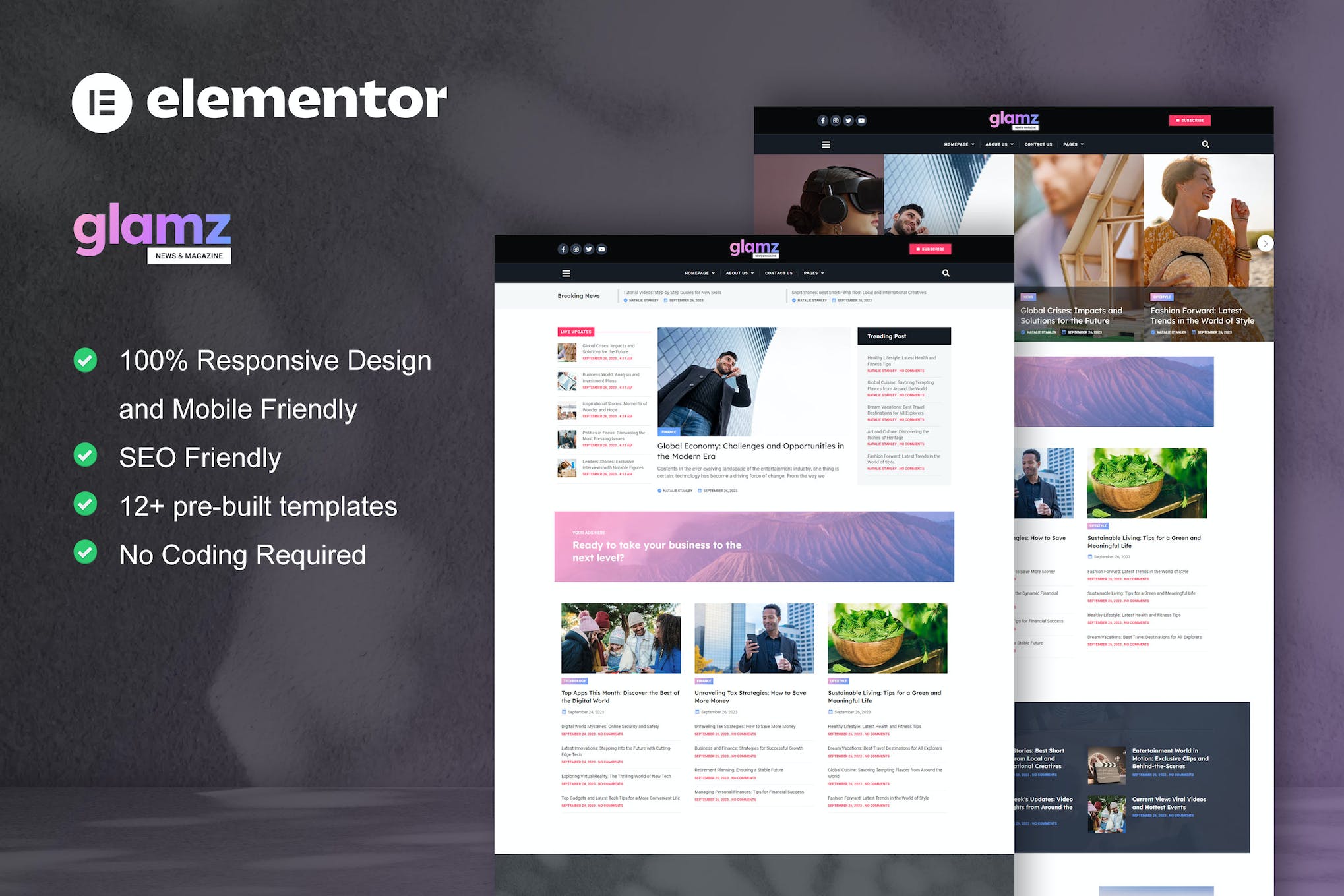 glamz-news-magazine-elementor-template-kit Glamz – News & Magazine Elementor Template Kit