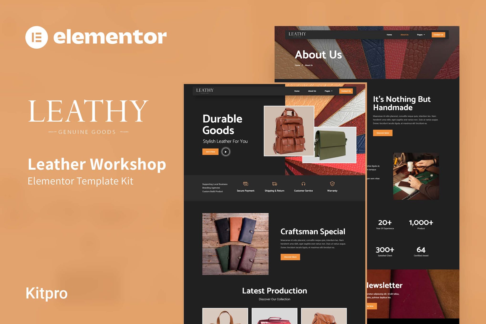 leathy-leather-workshop-elementor-template-kit Leathy – Leather Workshop Elementor Template Kit