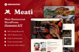 Meati – Meat Restaurant Elementor Template Kit