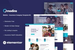 Modins – Insurance Company Elementor Template Kit