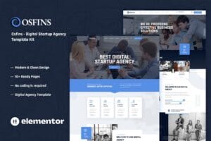 Osfins – Digital Startup Agency Elementor Template Kit