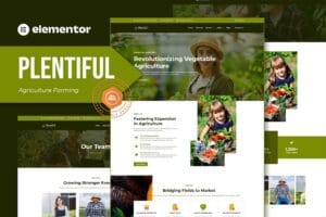 Plentiful – Agriculture Farming Elementor Template Kit