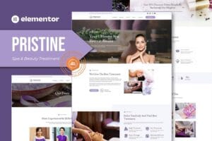 Pristine – Spa & Beauty Treatment Elementor Template Kit