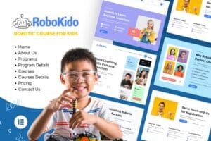 Robokido – Online Learning Courses for Kids Elementor Template Kit