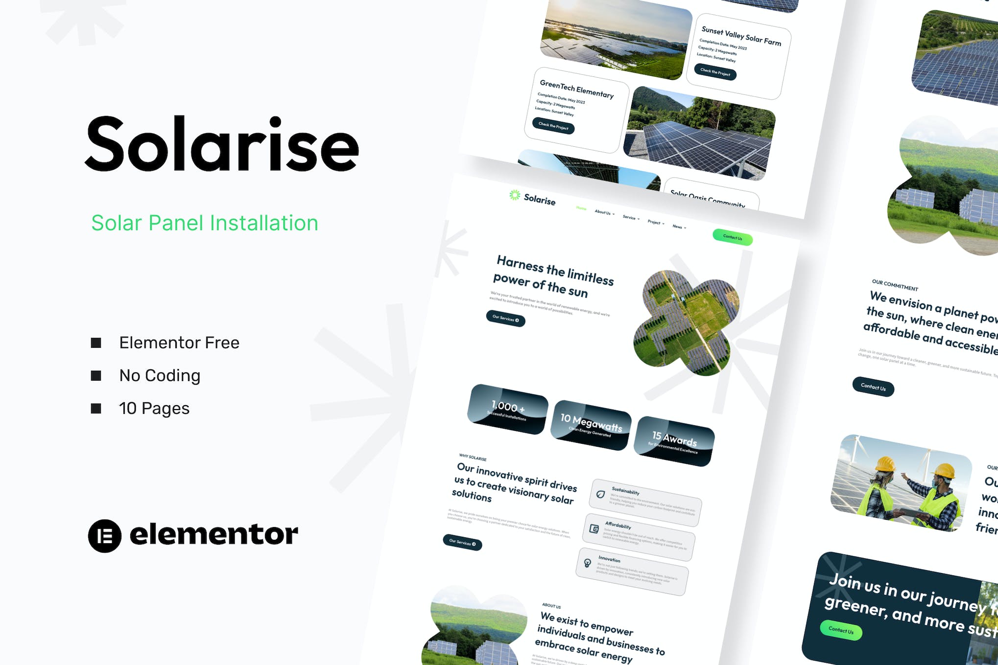 solarise-solar-panel-installation-elementor-templa Solarise – Solar Panel Installation Elementor Template Kit