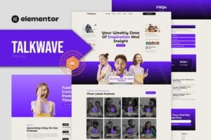 Talkwave – Podcaster Elementor Template Kit
