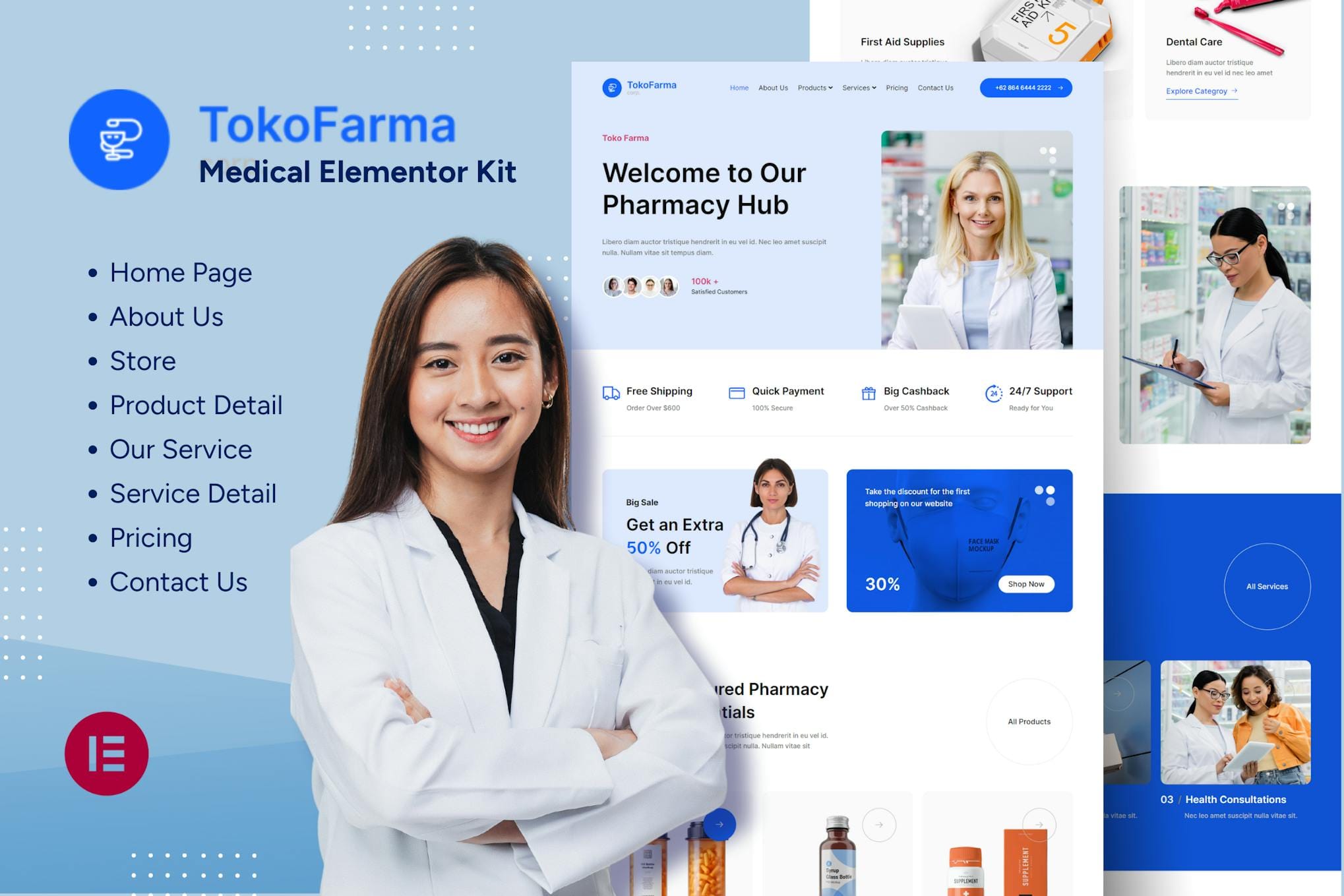 tokofarma-ecommerce-medicinal-store-elementor-temp TokoFarma – Ecommerce Medicinal Store Elementor Template Kit