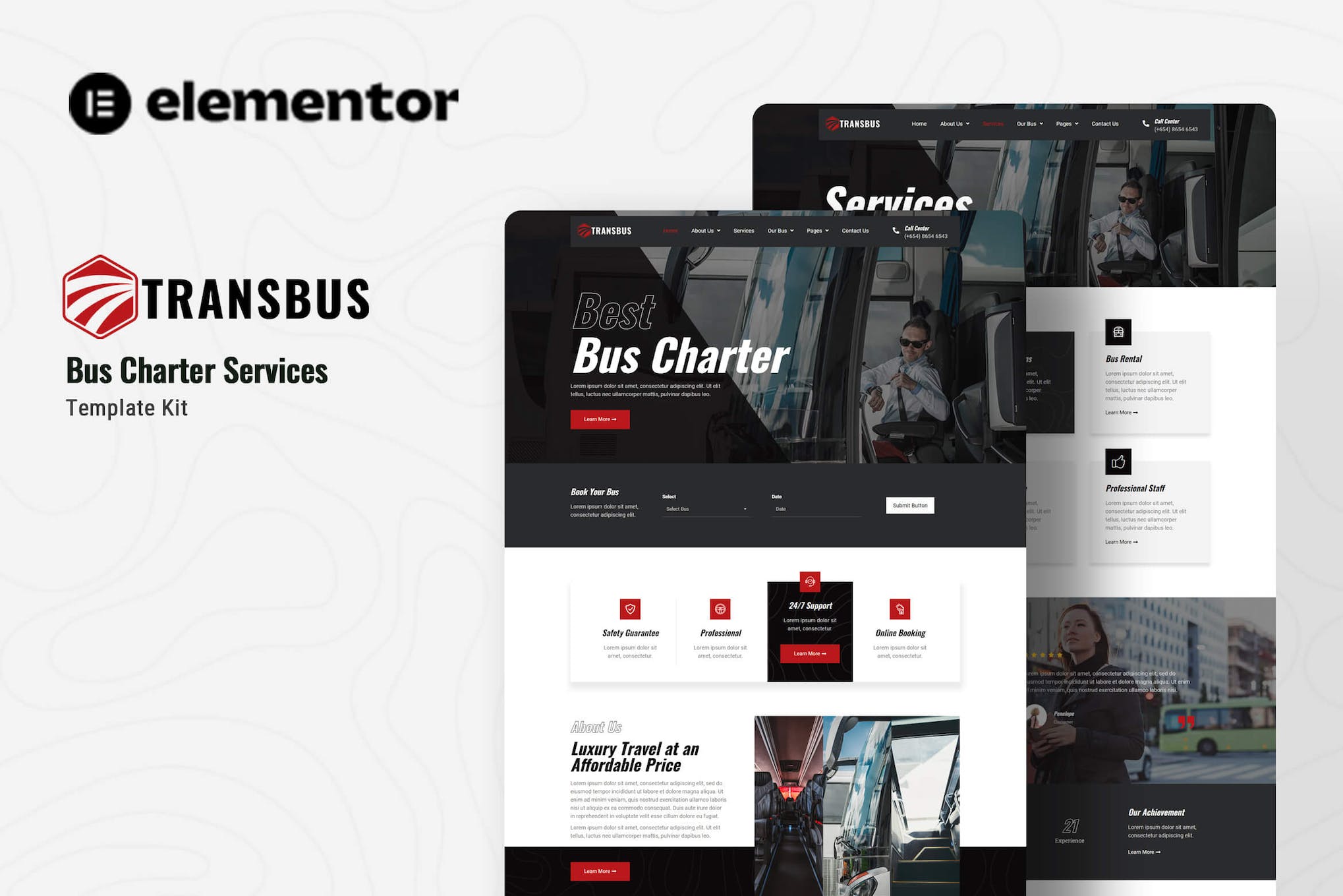 Transbus – Bus Charter Service Elementor Template Kit Transbus – Bus Charter Service Elementor Template Kit