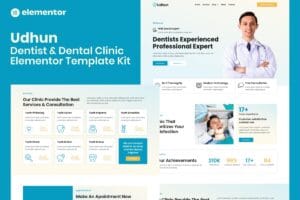 Udhun – Dentist & Dental Clinic Elementor Pro Template Kit