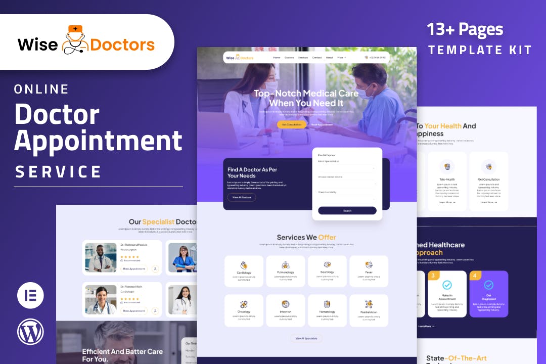 wisedoctors-healthcare-medical-elementor-template WiseDoctors – Healthcare & Medical Elementor Template Kit
