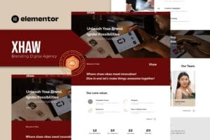 Xhaw – Branding Digital Agency Elementor Template kit