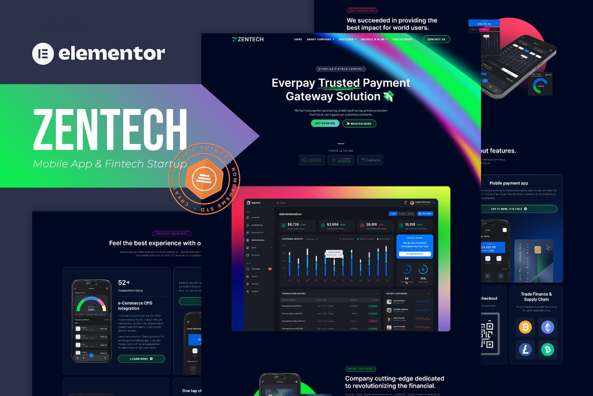 zentech-mobile-app-fintech-startup-elementor-templ Zentech – Mobile App & Fintech Startup Elementor Template Kit